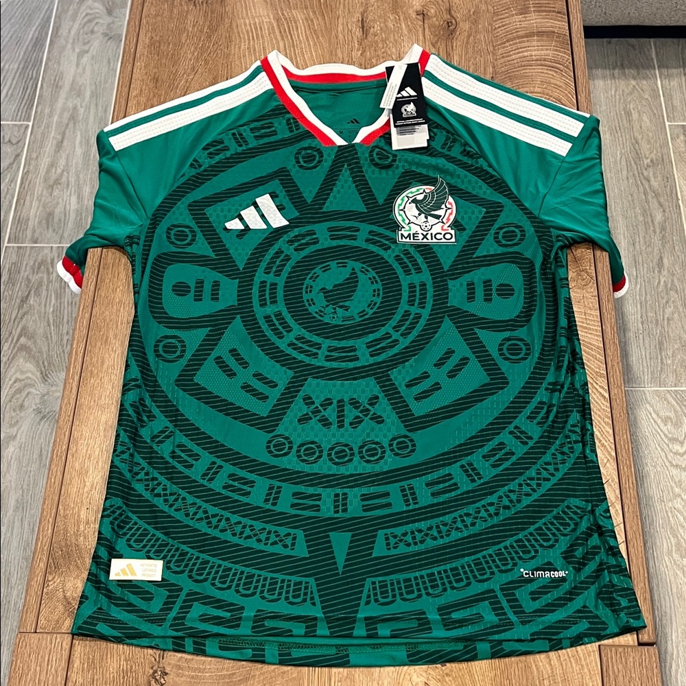 Adidas Green Mexico Aztec Design Jersey